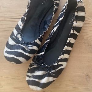 Merona Zebra Black and White Ballet Slipper Flats Size 9